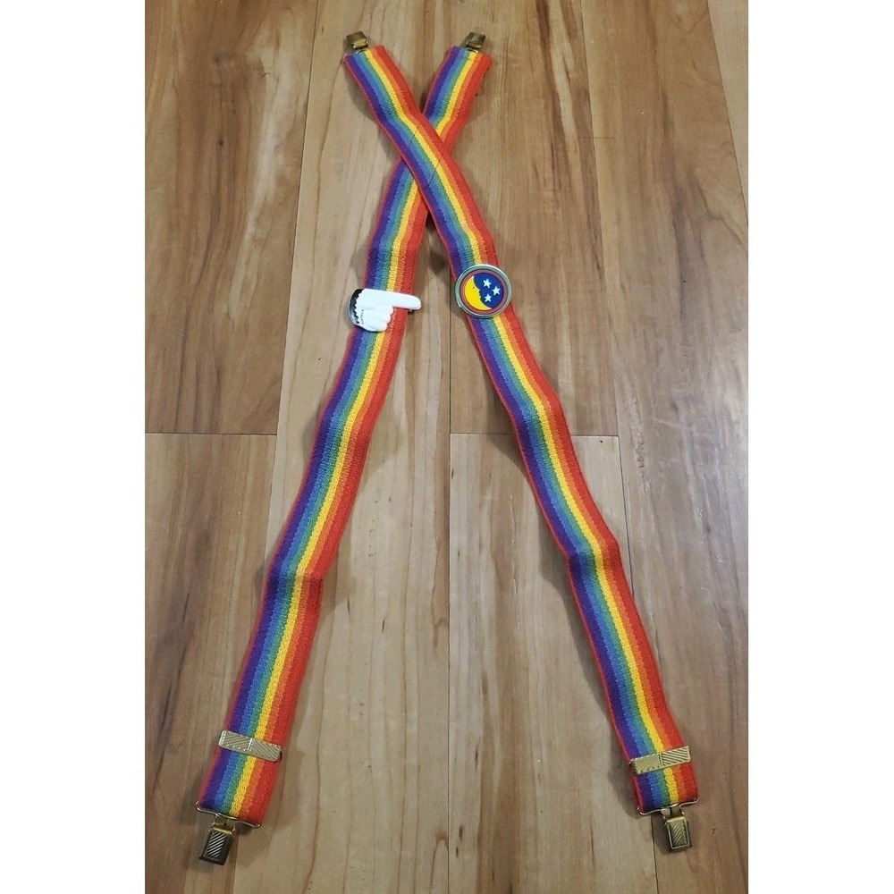 Original Vintage 1979 Mork and Mindy Rainbow Suspenders